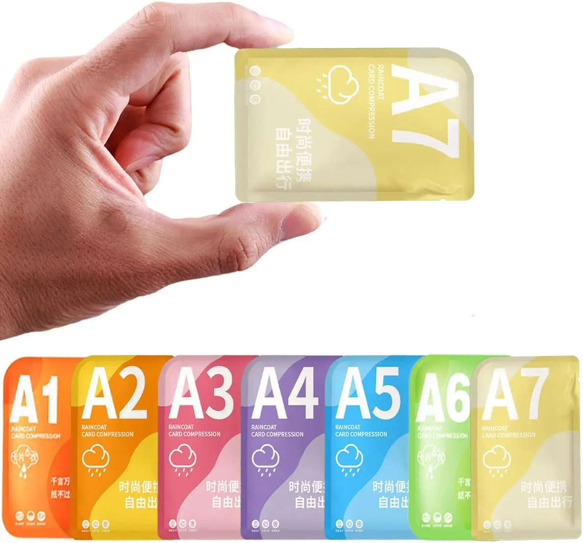 

Cloududa Portable Raincoat Outdoor Rainwear Disposable Adult Emergency Waterproof Rain Cover Camping Hiking Travel Accessories