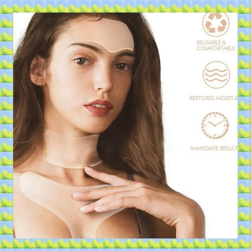 

FZFZ 33Pcs Reusable Silicone Wrinkle Removal Sticker Face Forehead Neck Eye Sticker Pad Anti Aging Skin Lifting Care Patch