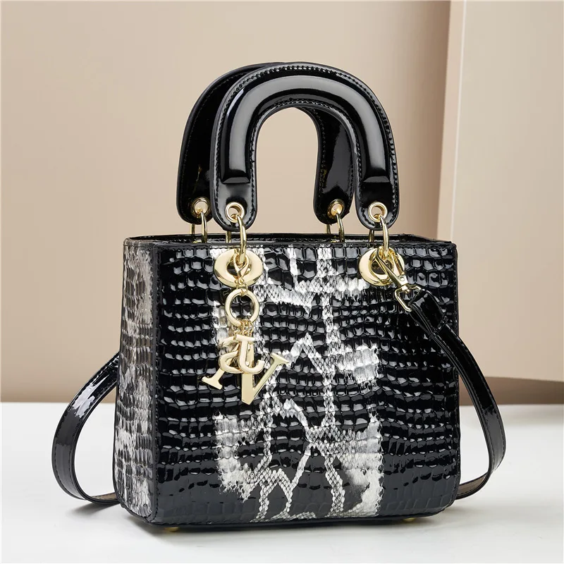 High Quality Leather Crocodile Pattern Snake Skin Personalized and Versatile One Shoulder Bag for Women y2k mini sac a main