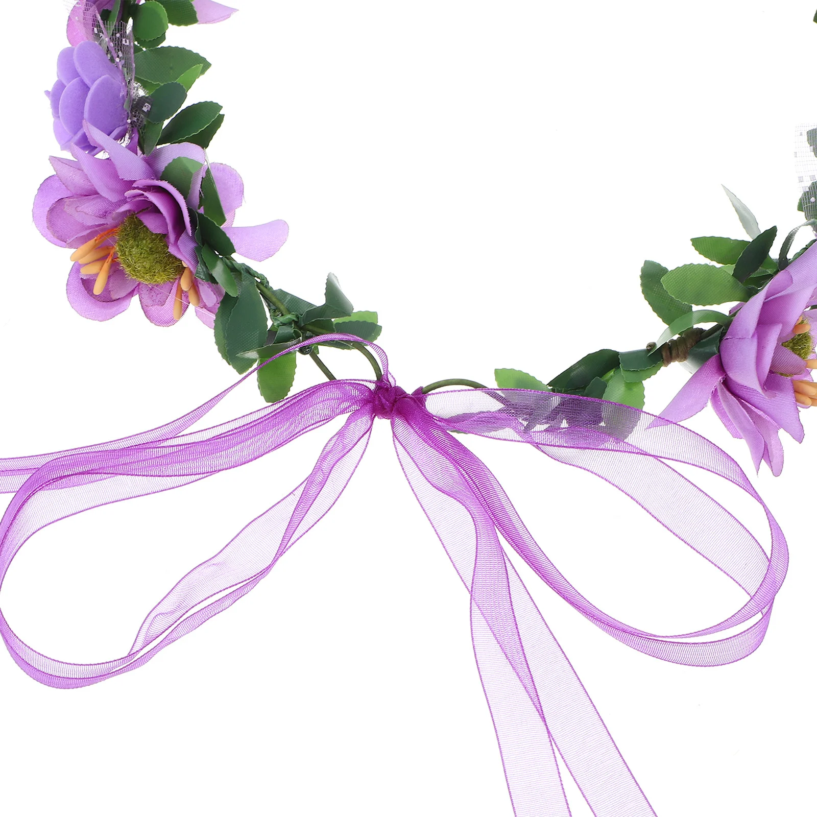 

2 pcs Artificial Flower Crowns Adjustable Headbands For Women Wedding Bridal Party Costume Hair Accessories Bohemian Style