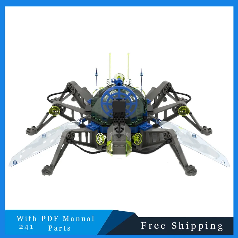 241 PCS Serie Spaziale Cool Insect Machinery Modular Building Blocks Modello Per I Bambini Assemblaggio Display Giocattoli Regali Di Compleanno Di Natale