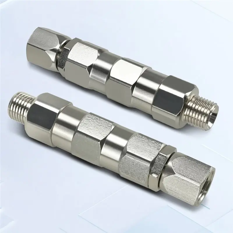 ABVT-Airless Paint Sprayer Joint 1/4-Inch 360° Rotate Stainless Steel Swivel Connector 2 Pcs Spray Gun