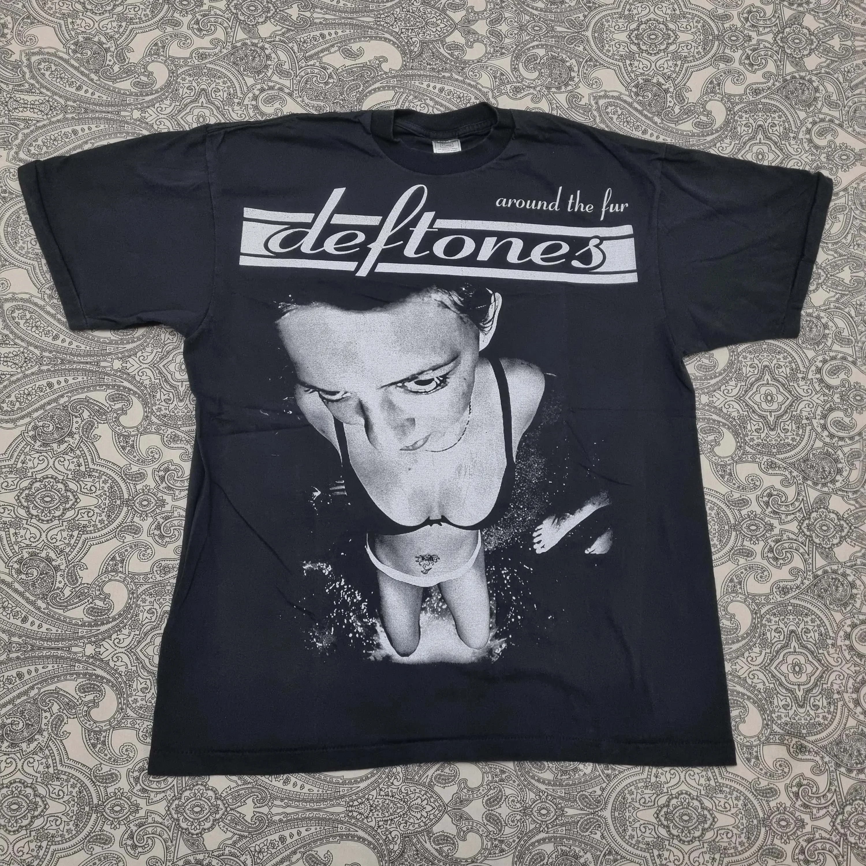 Vintage Deftones Band T Shirt Around The Fur Graphic Print T-shirt 2026 Summer Men Women Cotton Oversized T-shirt Streetwear Y2K