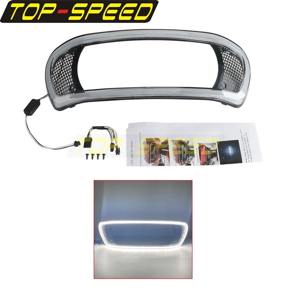 For Harley Touring Road Glide CVO Road Glide 2014-Later Motorcycle  Fairing Trim Cover Bezel w/ DRL LED Light Head Light Cover