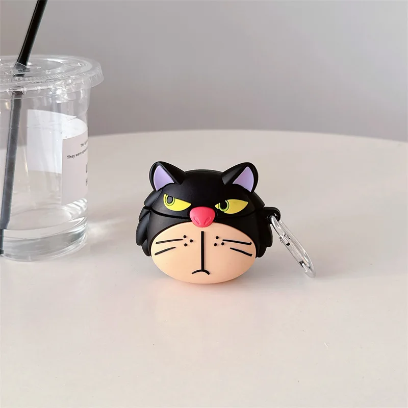 3D Cartoon Cool Cat Case for AirPods Pro2 Airpod Pro 1 2 3 Bluetooth Earbuds Charging Box Protective Earphone Case Cover