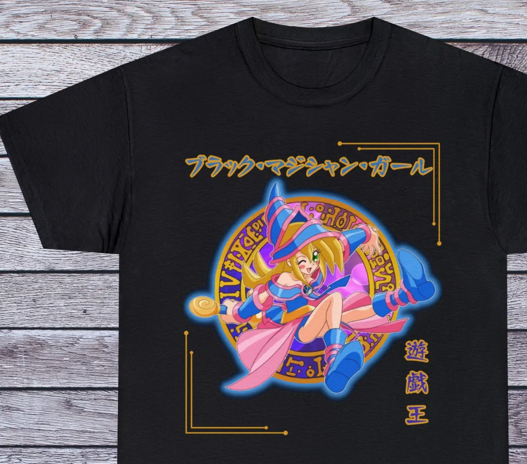 

Dark Magician Girl T Shirt Yu Gi Oh Tee 90 Anime Clothing Cosplay Manga Japanese