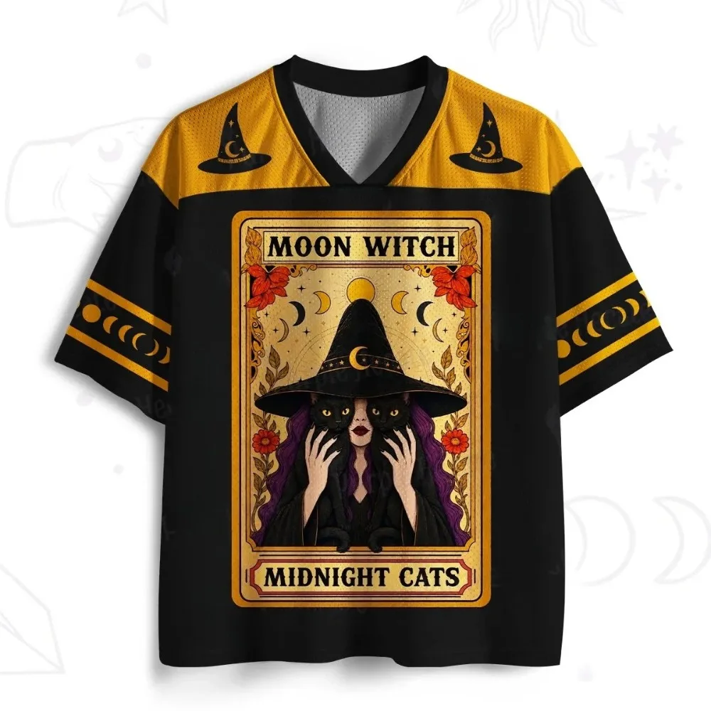 Gothic Witch Guardian Library Limited Edition 3D Print  Sports Quick-Dry Breathable Men Women's V-Neck Loose T-Shirt Trend Style
