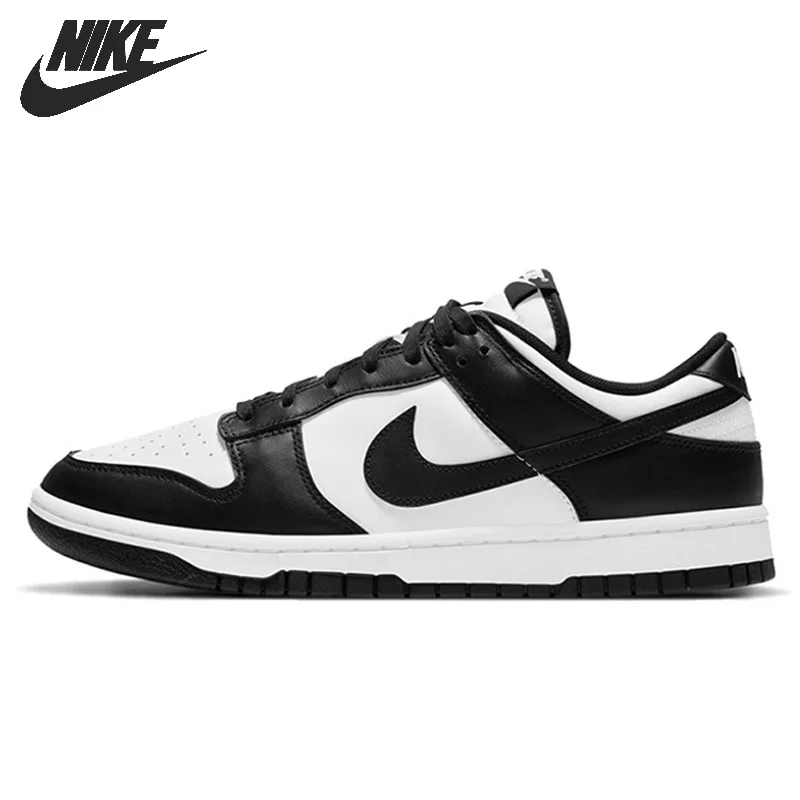 Nike-zapatillas de Skateboarding para hombre y mujer, zapatos clásicos Unisex, color blanco y negro, Dunk Low