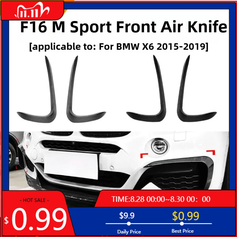 

Горячие украшения для BMW X6 F16 Sport 2015-2019, передний воздушный нож, вентиляционное отверстие, автомобильная наклейка, трансграничная модификация, аксессуары для интерьера Sti