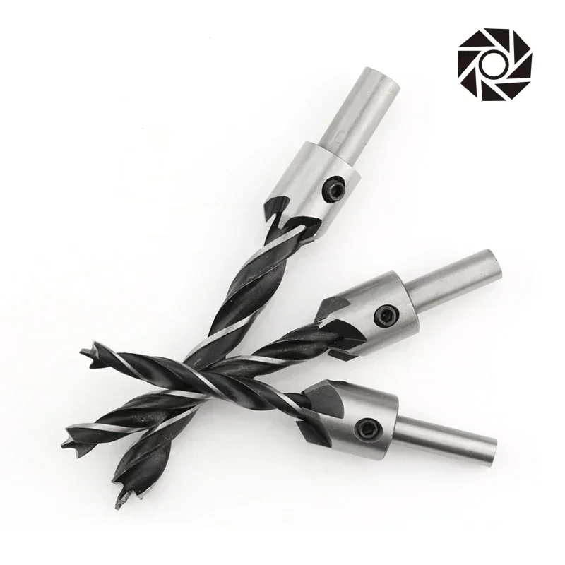 BIESUO 3mm-10mm HSS Countersunk Drill Bit Set Reamer Woodworking Chamfer Drill Counterbore Pliot Hole Cutter Screw Hole Drill