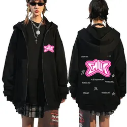 Emilia Mernes MP3 Zipper Hoodie Men Women Clothing Casual Fashion Oversized Zip Up Jacket Unisex Fleece Cotton Zip Up Hoodies