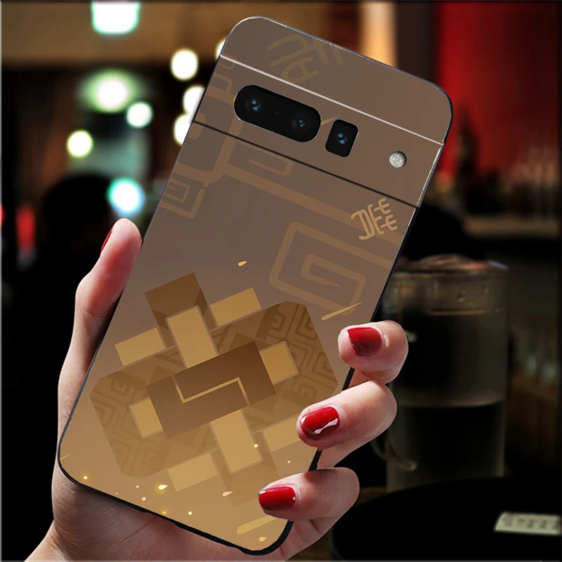 

Phone Case For Google Pixel 10 9 Pro XL 9A 8 7 6 Pro Pixel 8A 7A 6A Pixel 8 7 6 5 Genshin Impact Namecard