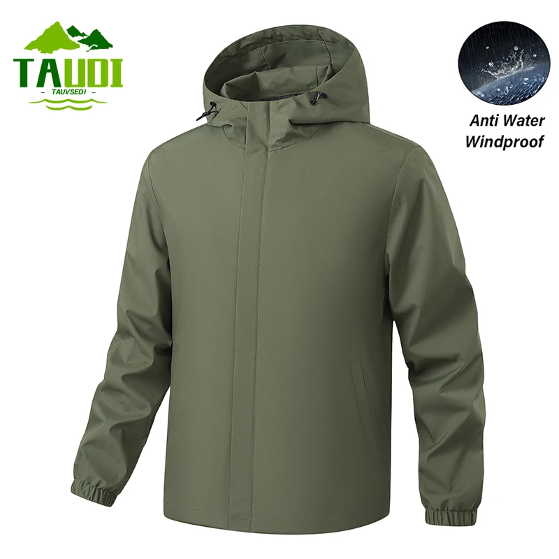 Spring Men Outdoor Jackets Men New Casual Waterproof Hooded Jacket Coats Mens Autumn Fashion Brand Windbreaker Jackets Male 3XL