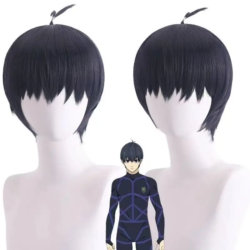 الأزرق قفل يويتشي Isagi شعر مستعار تأثيري | شعر أنمي قصير مزخرف مسبقًا ومتوفر في المخزون #5