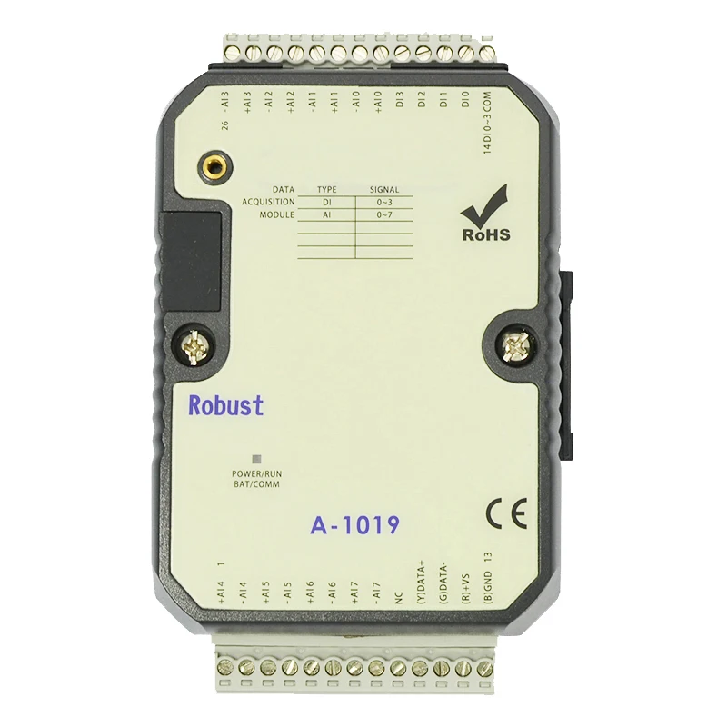 4DI, 8AI Rs-485 Módulo IO remoto analógico 4-20mA Modbus RTU(A-1019)