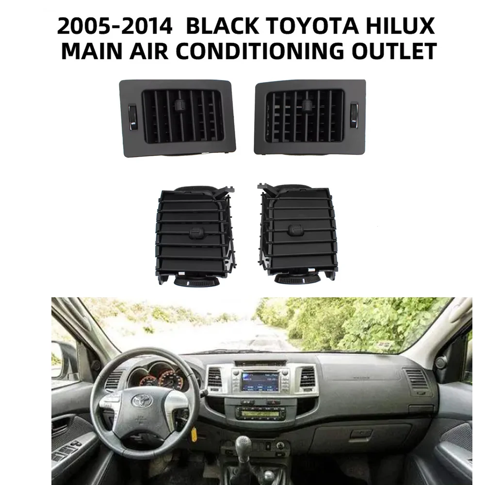 Car Front Central Dashboard Panel Left Right Air Vent Outlet Assembly For Toyota Hilux 2004-2015 Parts A/C Air Vent Outlet