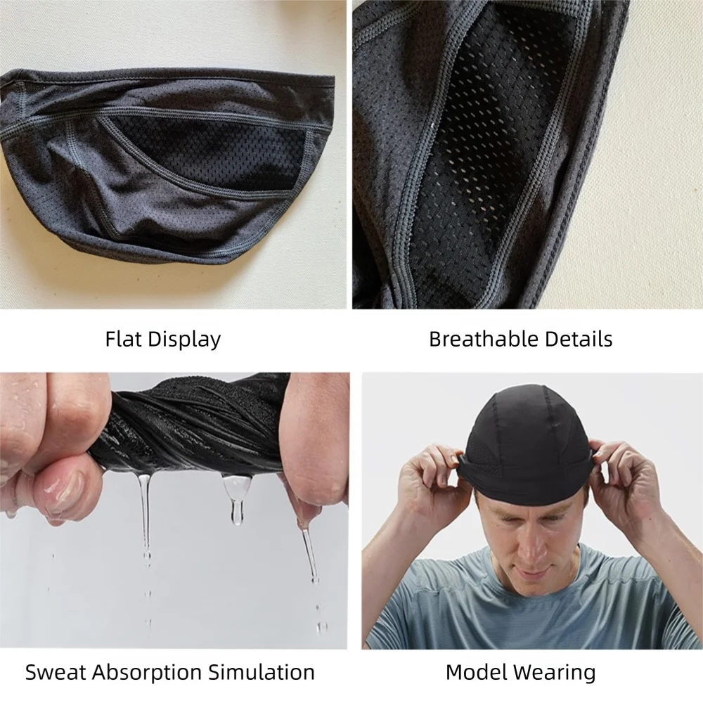 خوذة جديدة قابلة للتنفس قبعة داخلية سريعة الجفاف خوذة بسيطة قبعة امتصاص العرق قبعة شبكية ركوب الخيل في الهواء الطلق