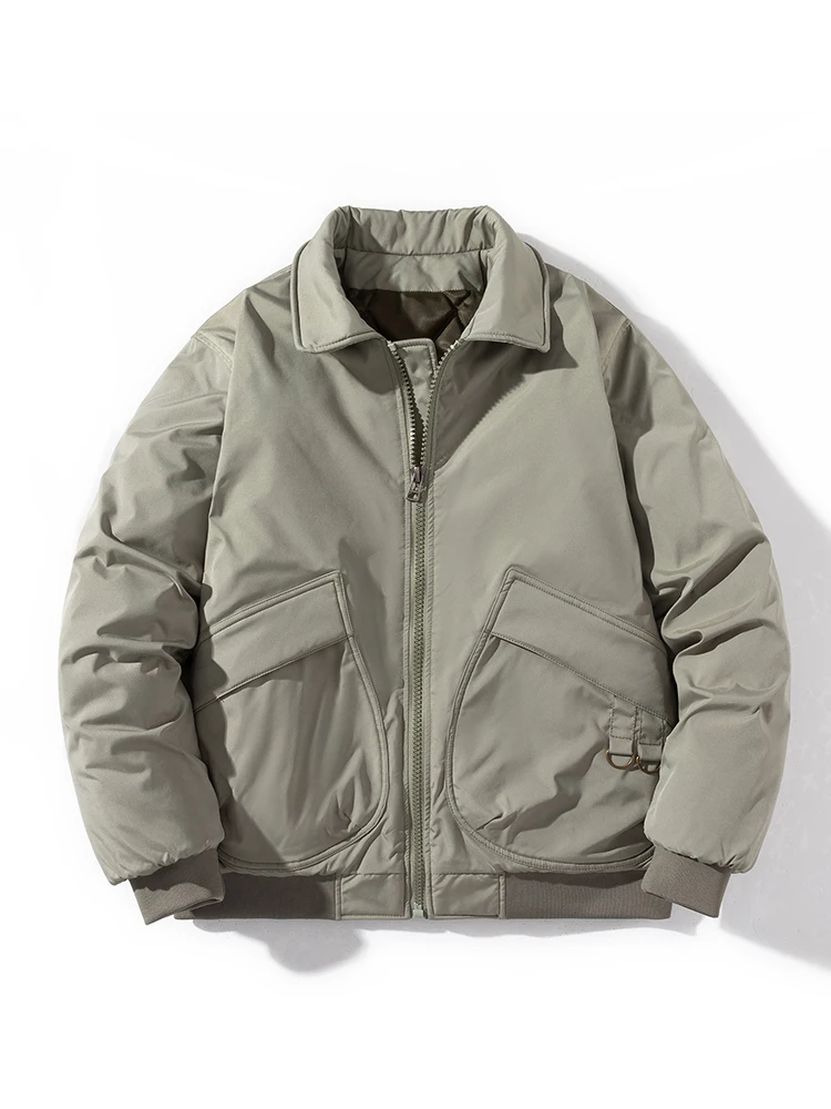 Chaqueta de Trabajo Estilo Retro Americano Cleanfit Detroit, Abrigo de Aodón ueso, Ropa Casual de Otoño e Invierno para P...