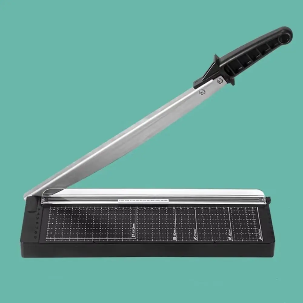 Precision Paper Cutting Tool Stainless Steel Cutting Guide Photo Trimmers Guillotine Manual 8-sheet Capacity A4 Paper Cutter