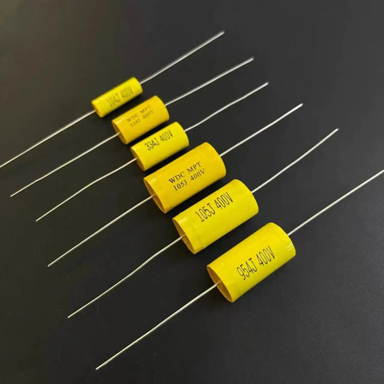 10pcs 400V0.01UF/0.022UF/0.033UF/0.047UF/0.1UF/0.33UF/1UF/ axial coupling non-polarized capacitor 400V non-inductive capacitor