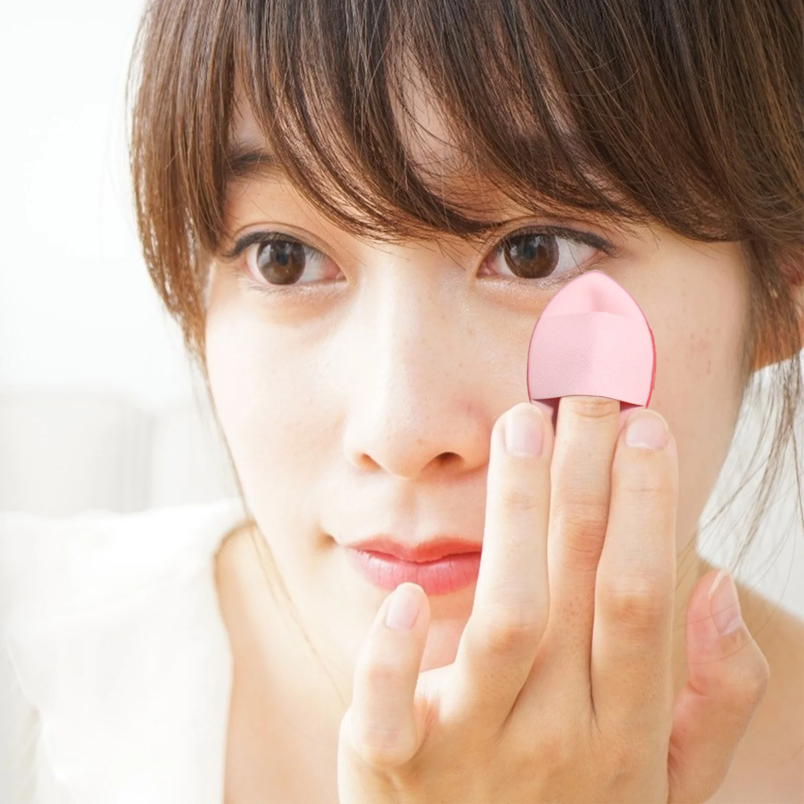 

1Set Finger Size Mini Makeup Puff High Quality Washable Powder Applicator Suitable for Liquid Foundation Loose Powder