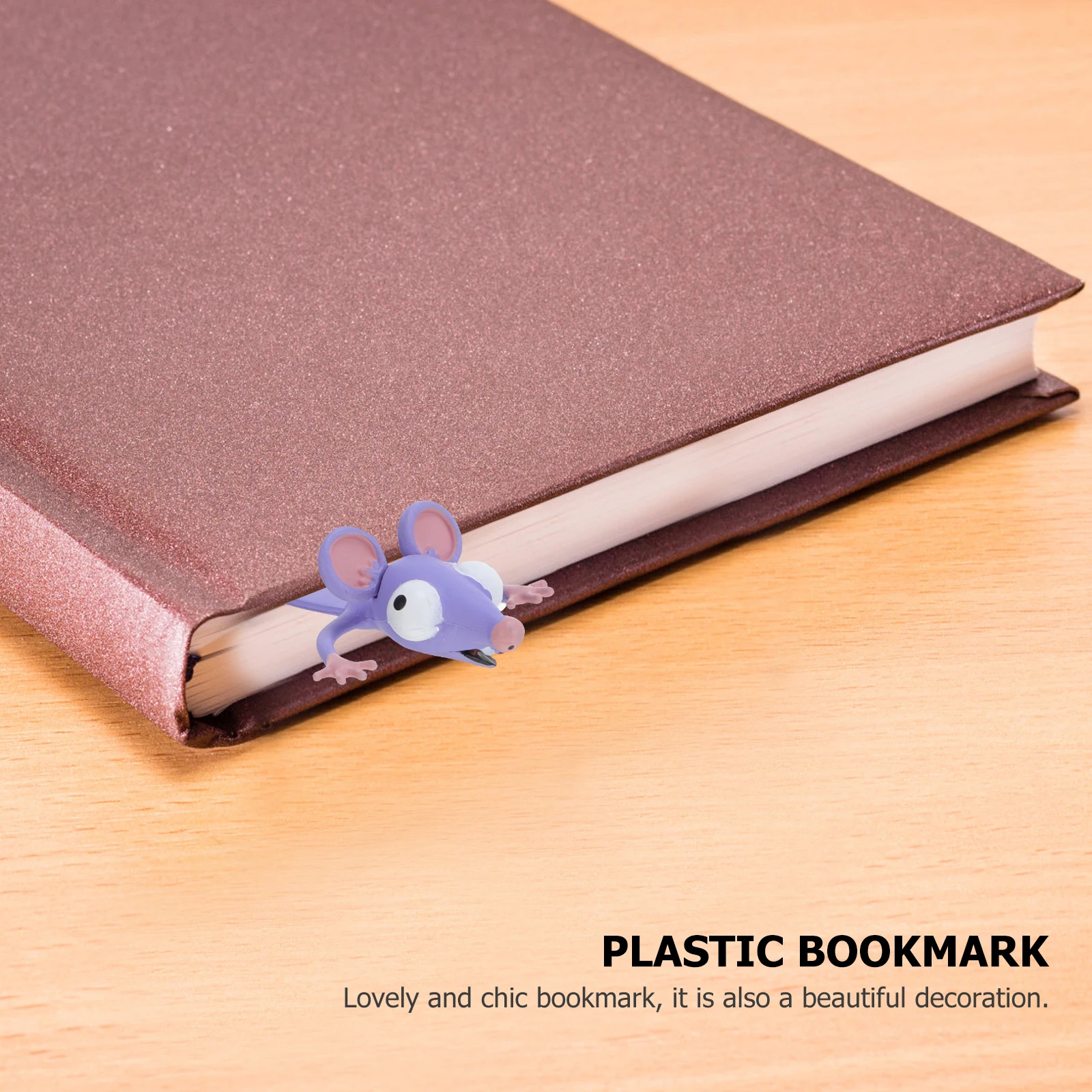 

2 Pcs Animal Bookmark Bookmarks Plastic Gift Student Stationery Page Marker 3D Lovely Christmas