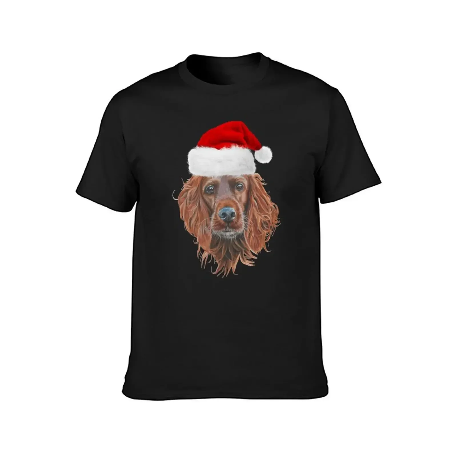 Christmas Irish Setter T-Shirt Short sleeve tee summer clothes oversized t shirt anime mens workout shirts