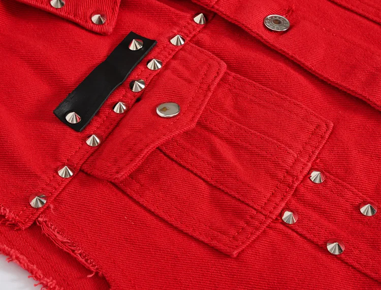 Chalecos de mezclilla para hombre, chaqueta con remaches empalmados, abrigos sin mangas con cuello vuelto, chaquetas ajustadas con botones y bolsillo de empalme Regular informal