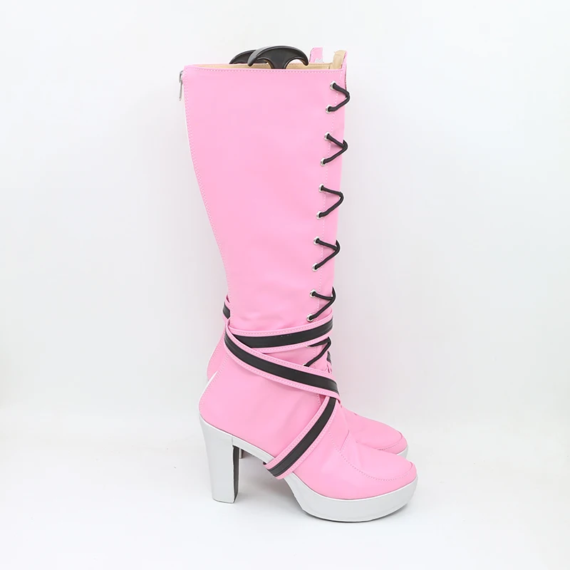 Monster High Draculaura Cosplay Shoes Draculaura Shoes Pink Boots women men Halloween Cosplay Costume props