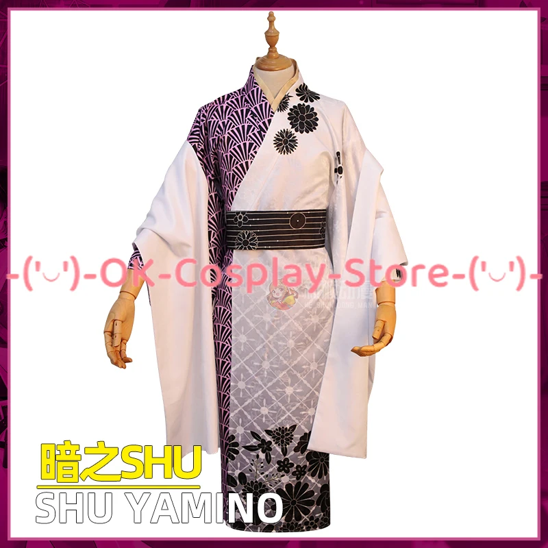 Shu Yamino Cosplay Costume Vtuber Luxiem Japanese New Year Kimono Party Suit Halloween Carnival Uniforms Suit Custom Made