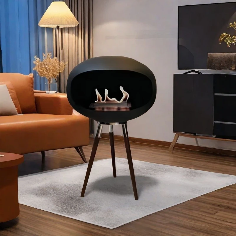 Chimenea Villa hogar sala de estar decoración móvil Vertical horno de calefacción sin humo adorno avanzado