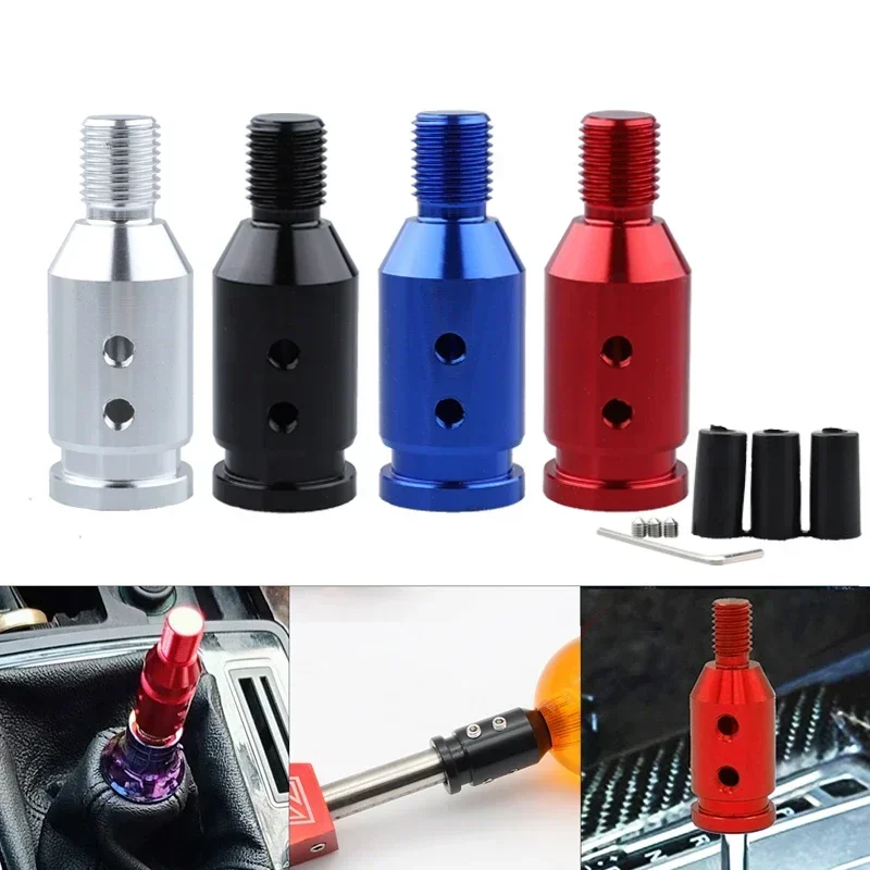 M12x1.25 Universal Gear Shift Knob Adapter Aluminum Alloy Car Manual Shifter Knob Adapter for Non Threaded Shifters