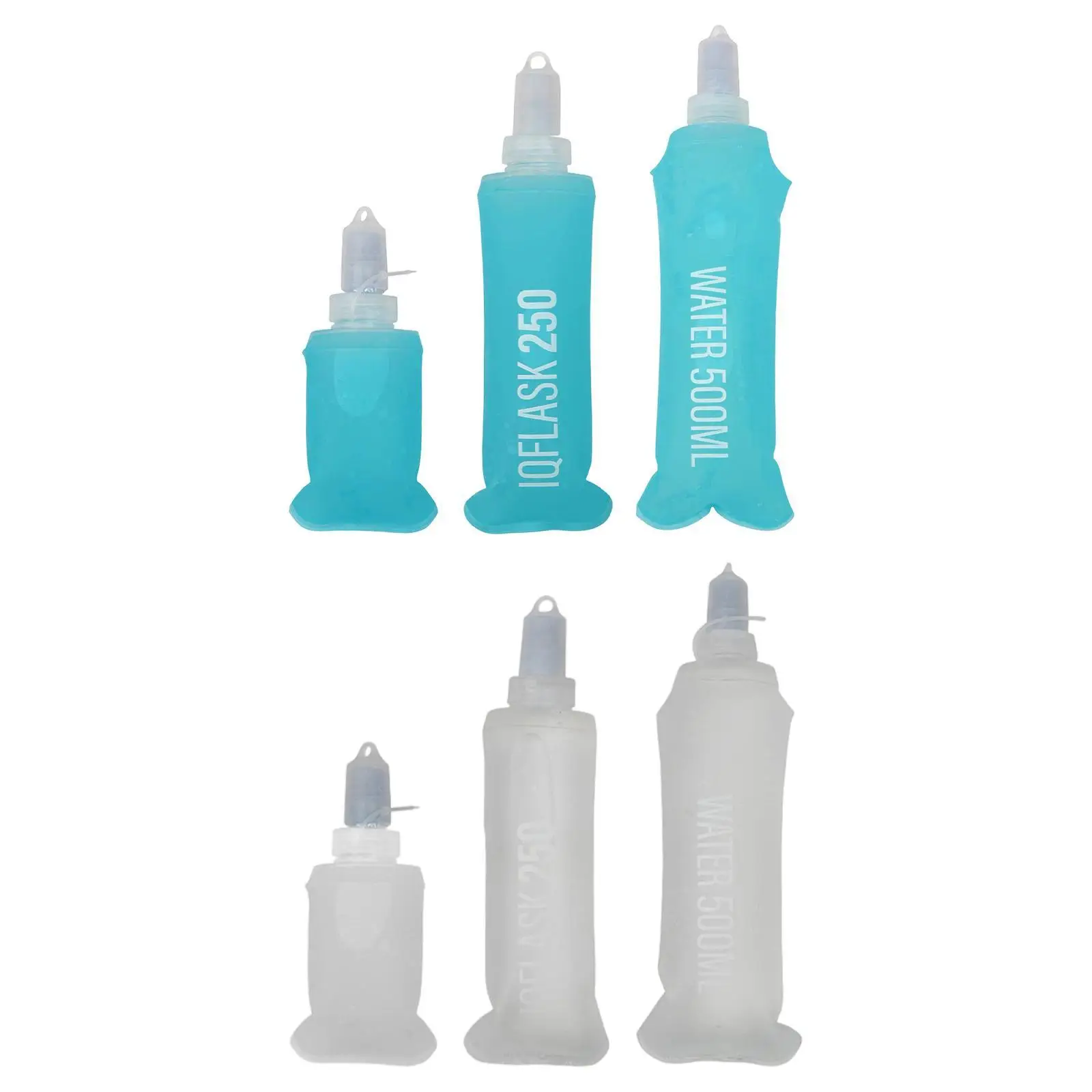 Soft Flask Drinking Bottle with Nozzle Lid Folding for Gym Climbing Cycling