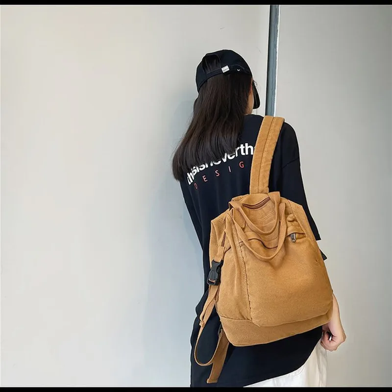 korean-simple-women-backpack-2026-new-arrival-vintage-solid-nylon-lightweight-daypack-multi-pockets-school-bag-for-students-dail