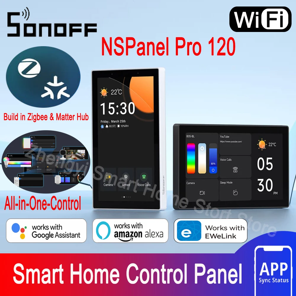 SONOFF NSPanel Pro 120 타입 스마트 홈 컨트롤패널, 스마트 서모스트, 전력 소비, DIY 스위치 모듈, Sonoff 장치 지지대