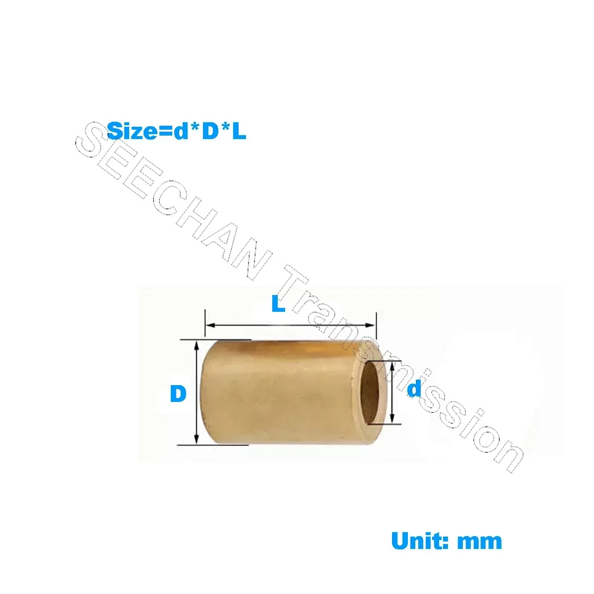 Powder Metallurgy Oil Bearing Copper Sleeve / Brass Shaft Sleeve M20 M22 M25 M28 M30 M32 M35 M40 M55