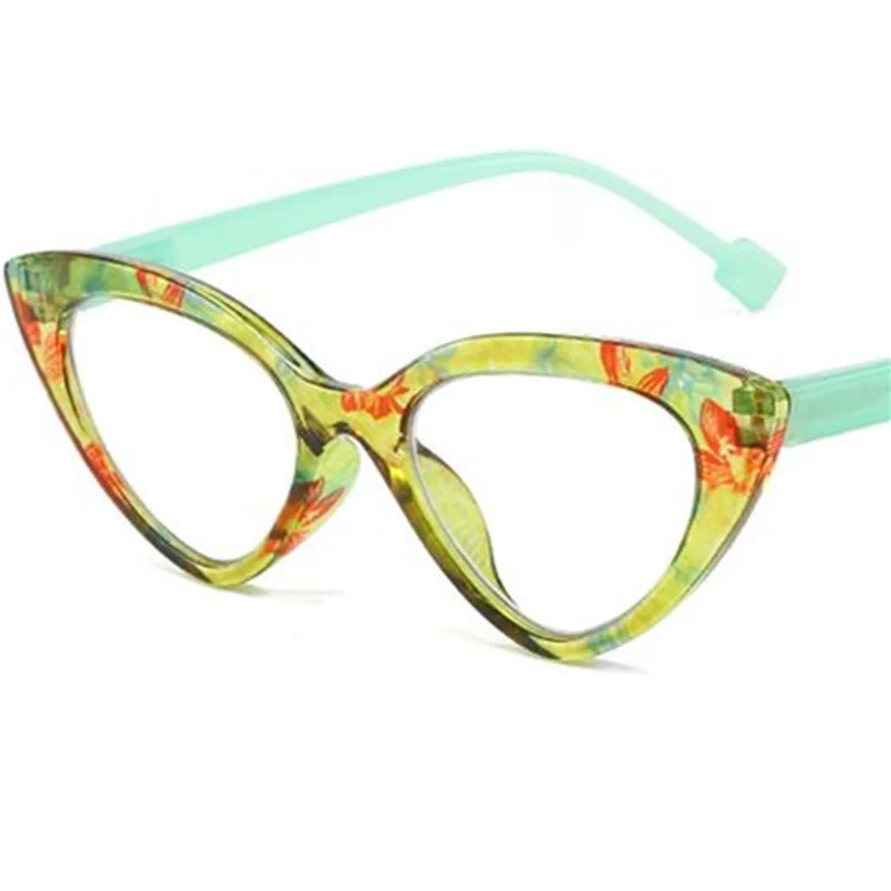 

Fashion Anti-Blue Glasses Unisex Colorful Fragmented Flowers Optical Eyeglasses Cat Eye Spectacles Simplicity Eyewear Google