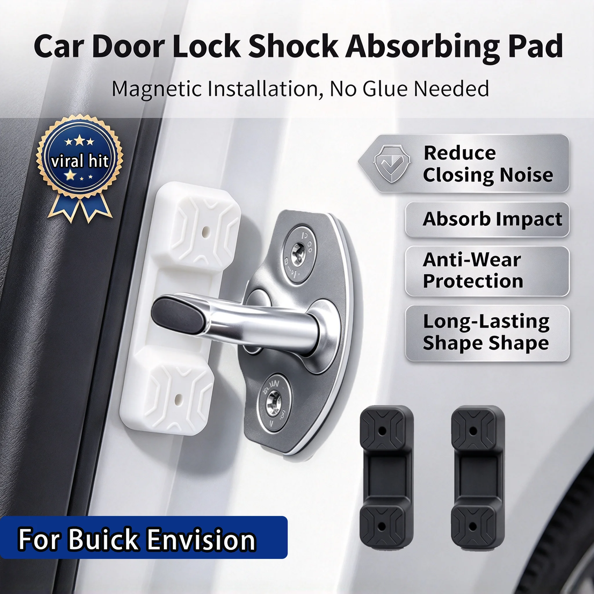 For Buick Series Cars Magnetic Silicone Car Door Lock Protection Pad Buffer Noise Reduction Shock Absorption