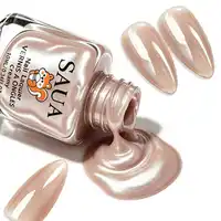 Vernis à ongles couleur champagne 10 ml, séchage rapide, pas besoin de lampe UV, texture crème nacrée, haute brillance, pour usage quotidien et fêtes 3