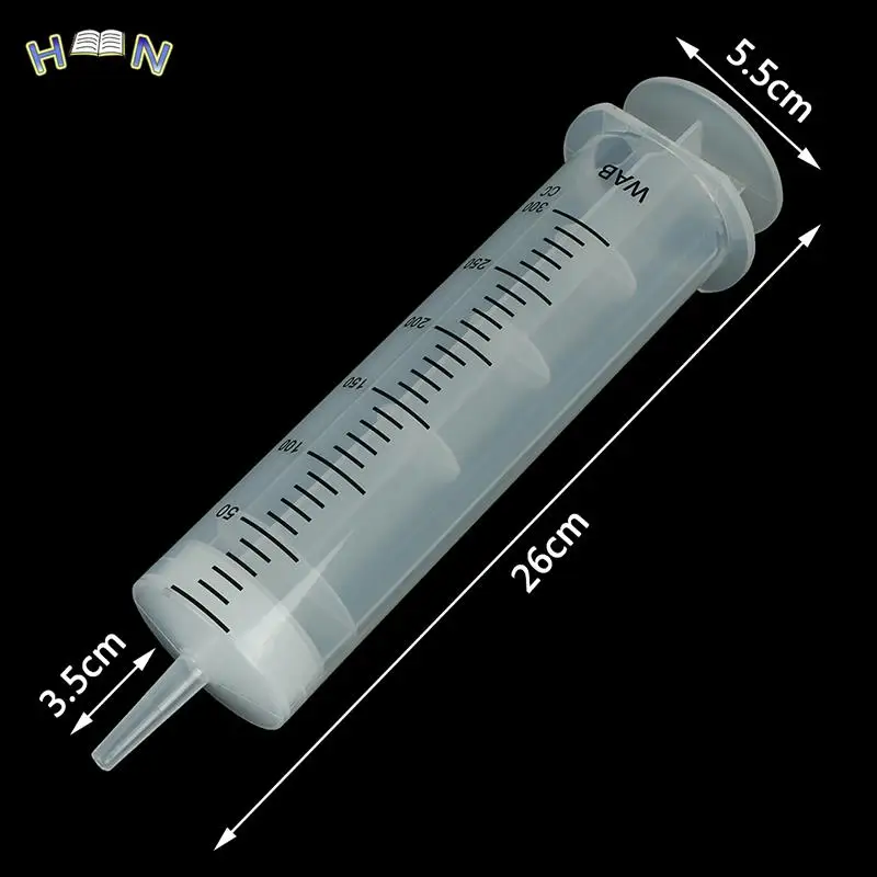 300ml Plastic Syringe Reusable Large Capacity Measuring Injection Syringe