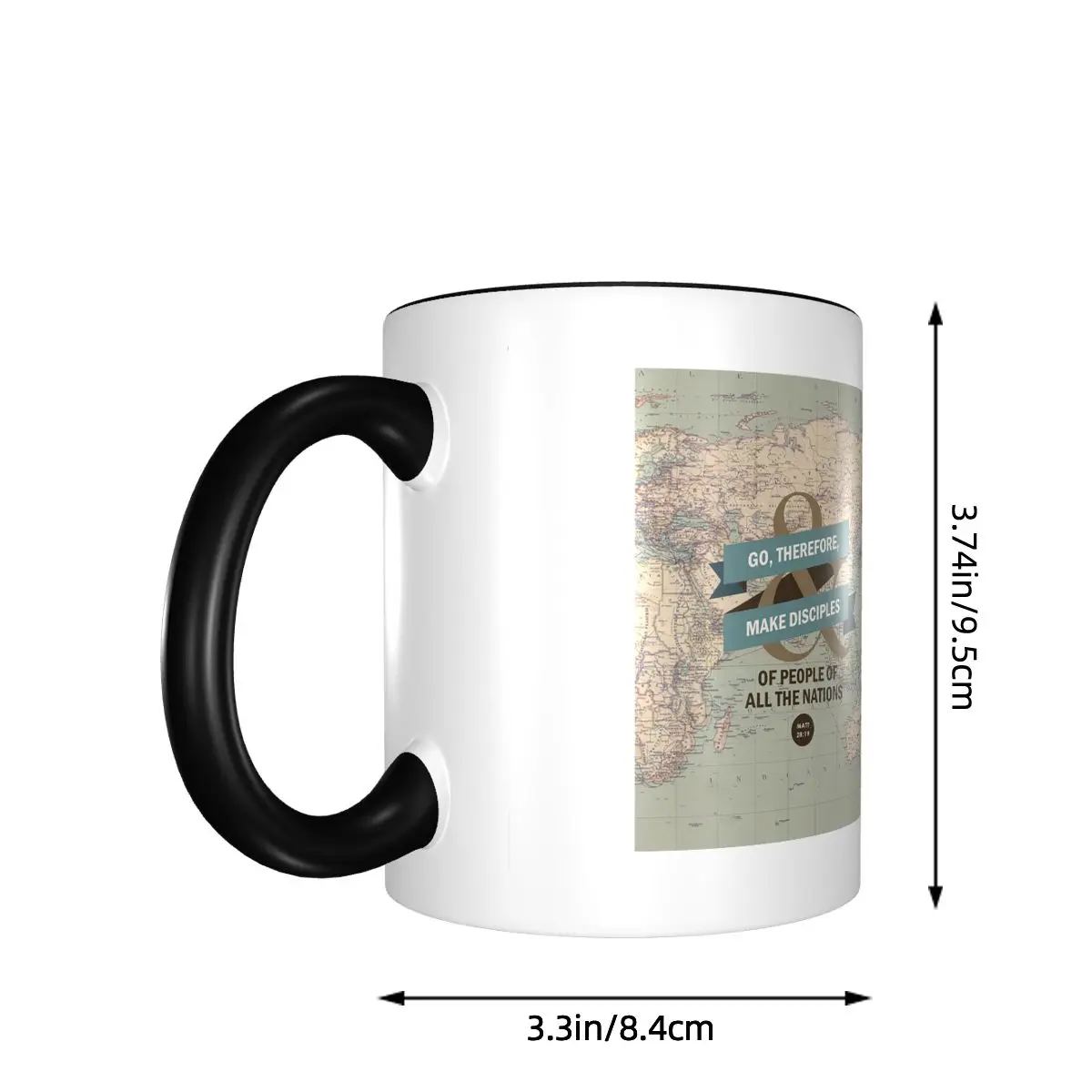 Matthew 2819 Mug Funny Ceramic Coffee Cups Tea Mugs Milk Cup Drinkware Gifts for Friends