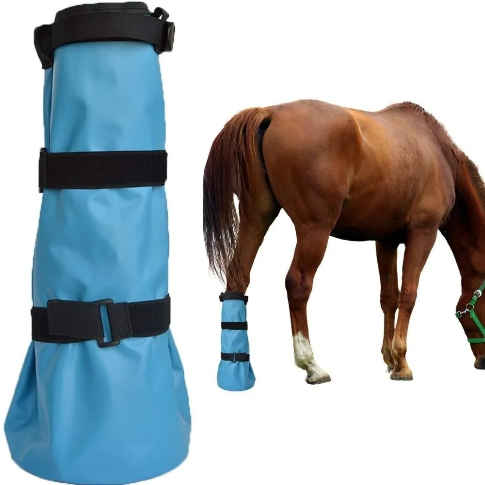 

Профессиональные ботинки для замачивания копыт из ПВХ с эластичной лентой, прочная водонепроницаемая сумка для копит, регулируемые сапоги для верховой езды, пастобы