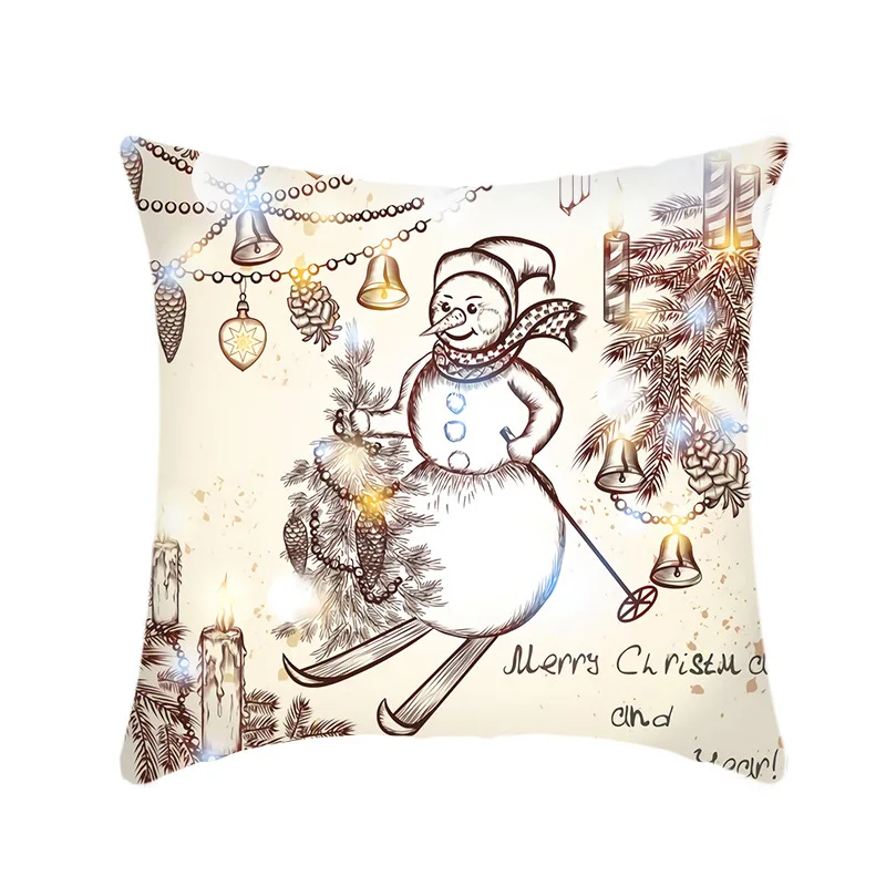 Christmas Pillow Cases Cross-border Holiday Home Sofa Office   Wholesale