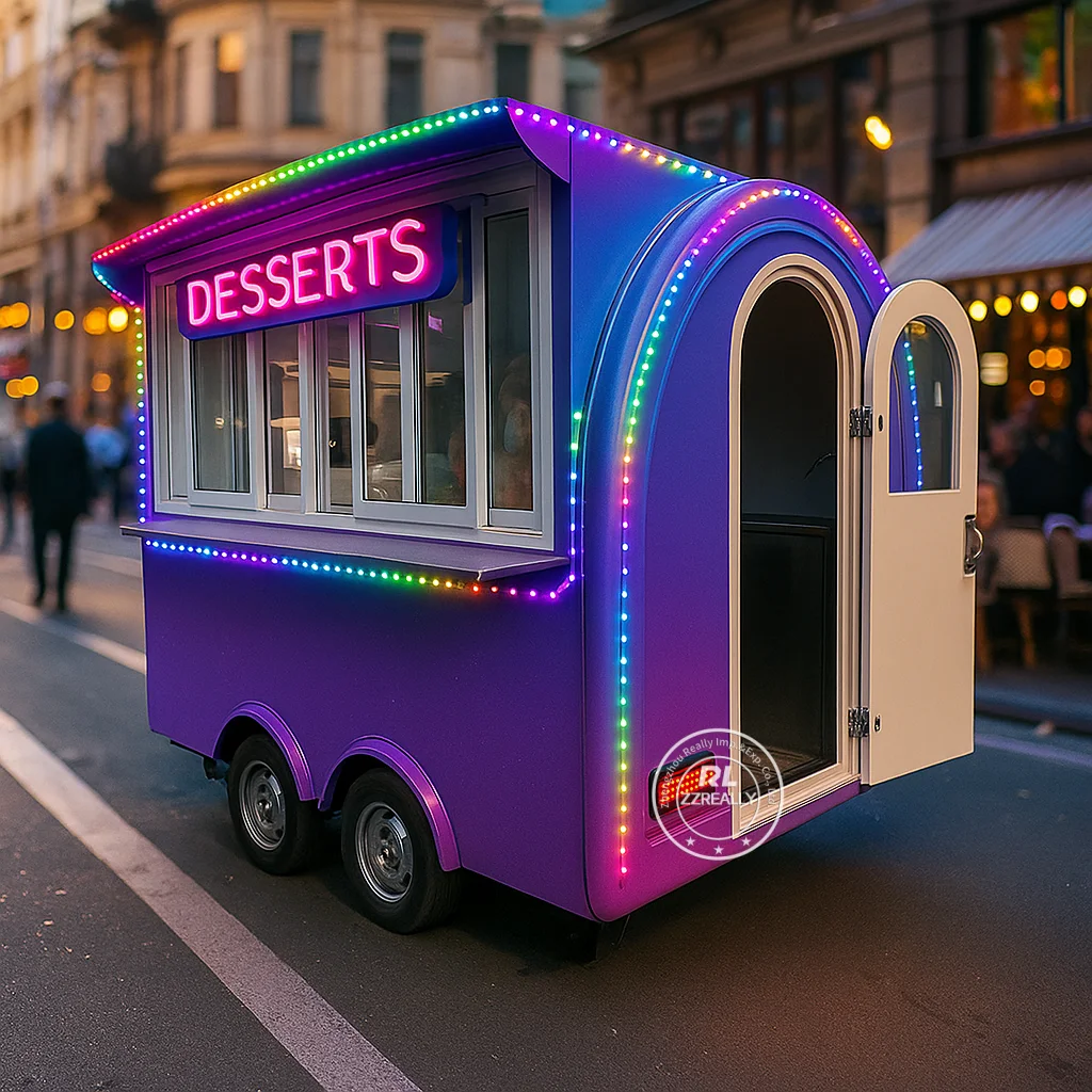 

American Standard High Quality Fast Food Trailer Full Kitchen Equipment Snack Food Cart for Sale for Quick Service