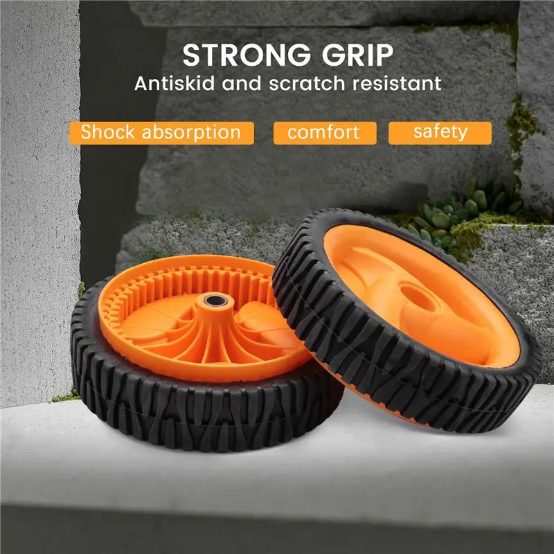 Y42A-2 Pack 196 MM Lawn Mower Wheel For Husqvarnaa Mcculloch 5324025-67, 5324029-36, 532402567, 532402936