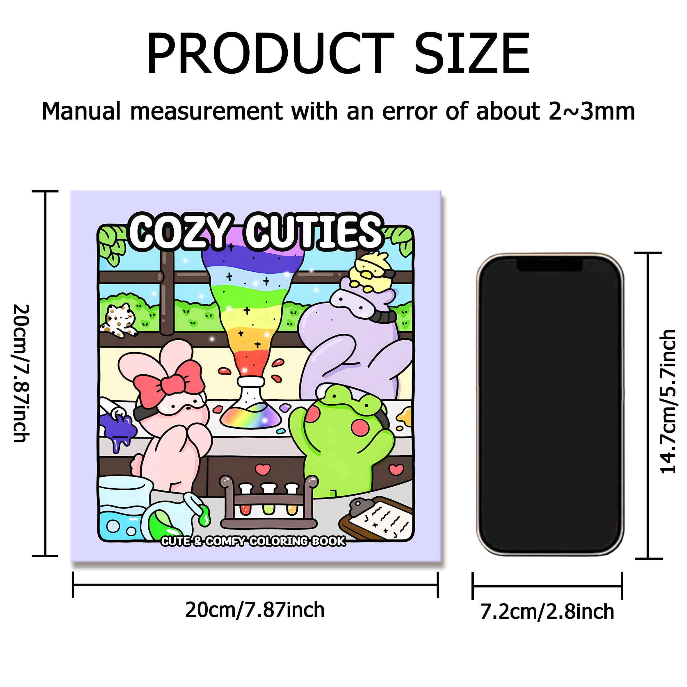 COZY CUTIES Bold-easy Patterns Coloring Book for Adults Cute Drawing Book Perfect Gift for Party and Birthday