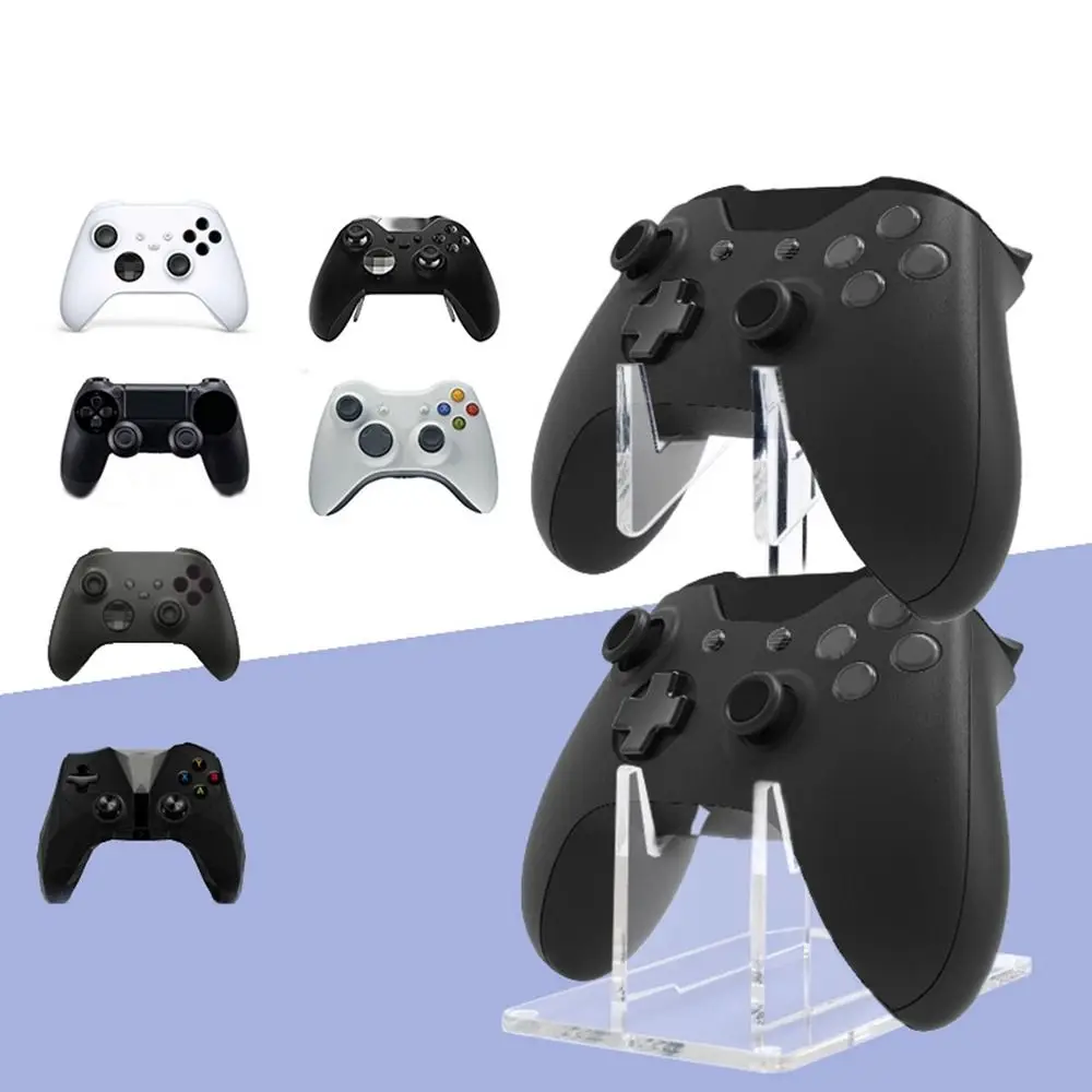 Acrylic 2-Layer Controller Holder Transparent Stable Game Handle Display Stand Universal Dual Game Controller Holder