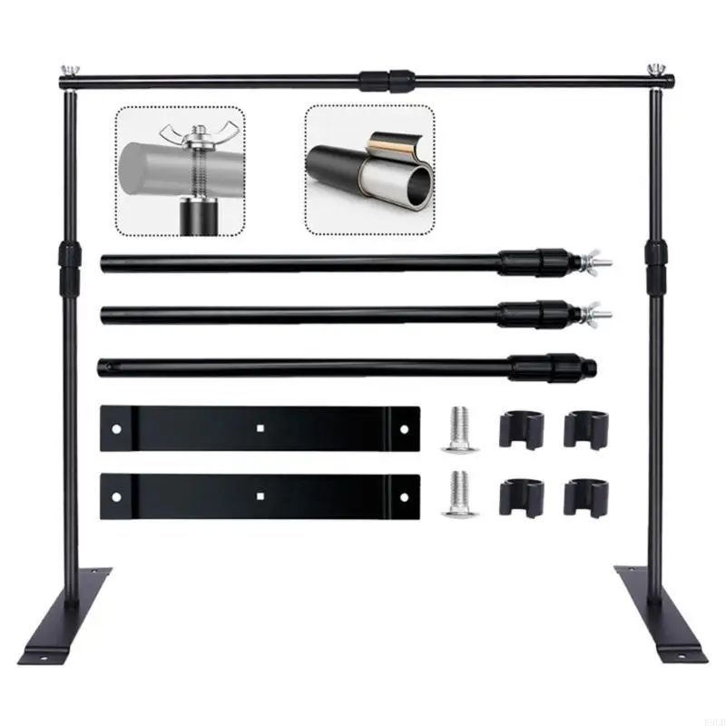 

2026 New Telescoping Background Stand Adjustable Height for Desktop Photography Easy Tool Less Assembly Stable Base Construction