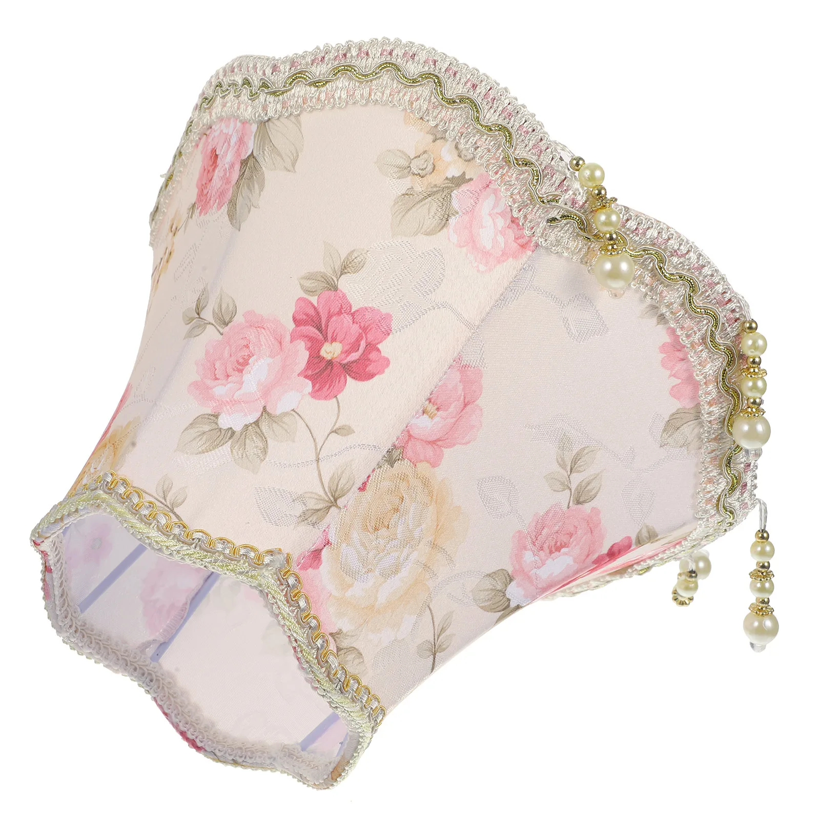 

Pink Lamp Bell Cover Lamp Shade Cover for Table Lamps Vintage European Fringe Light Shade Fabric Bedroom Decor E27