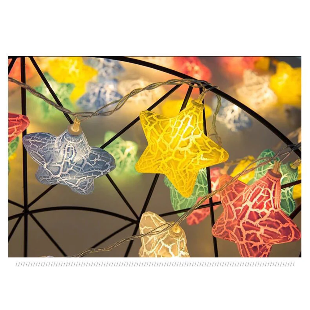 

Cracked String Lights LED Room Bedroom Garden Party Household Decor Party Lights Low Batteries